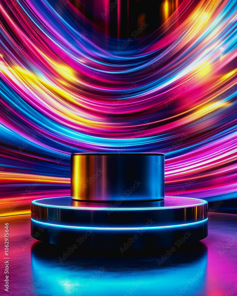 Aufkleber explore a vibrant digital interface featuring soft pastel colors and dynamic light patterns. ideal f