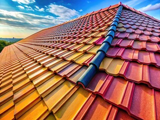 Durable shingled roofing featuring ridges to ensure efficient water flow and superior drainage in residential properties, delivering extended protection and reliable performance over time.