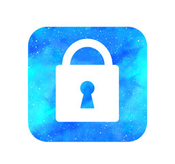 水色の星空｜南京錠マーク