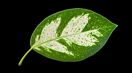 detailed macro image of variegated leaf showcasing its unique texture and patterns