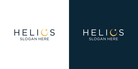 Moon and Stars Logo Set, typography logo