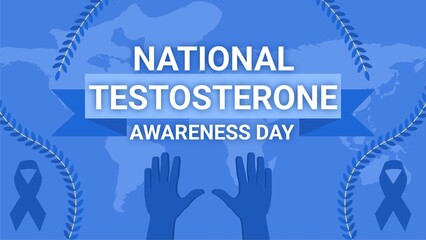 Naklejka premium National Testosterone Awareness Day web banner design illustration 