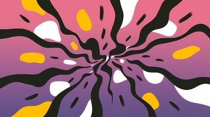 Naklejka premium A contemporary art piece with a dynamic brushstroke pattern in bold colors.