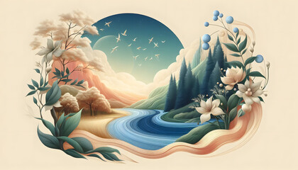 A harmony of comfortable visual elements that soothe the senses