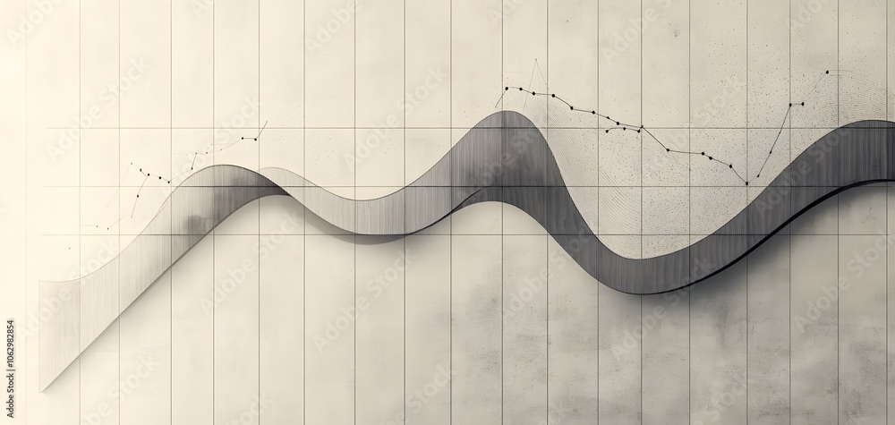 Poster stylish abstract graph showcasing financial trends and data analysis. perfect for business presentat