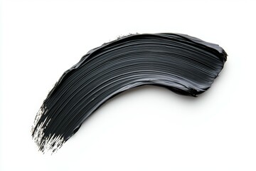 A black brush stroke on a white background