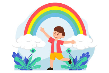Children's Day Flat Design Illustration