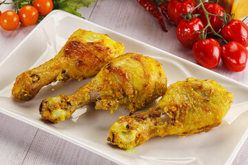 Roasted Chicken leg drumsticks with curry sauce