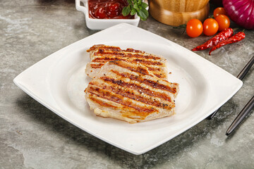 Tasty grilled pork meat steak