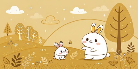 Fototapeta premium minimalist cute cartoon marble gold background