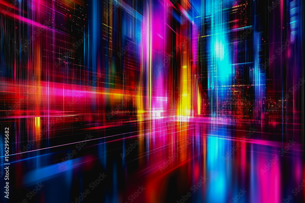Aufkleber explore this vibrant abstract digital artwork featuring geometric blocks and striking colors, creati