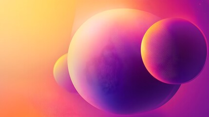Abstract Background with Vibrant Gradient Spheres