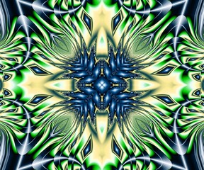 Computer generated abstract colorful fractal artwork