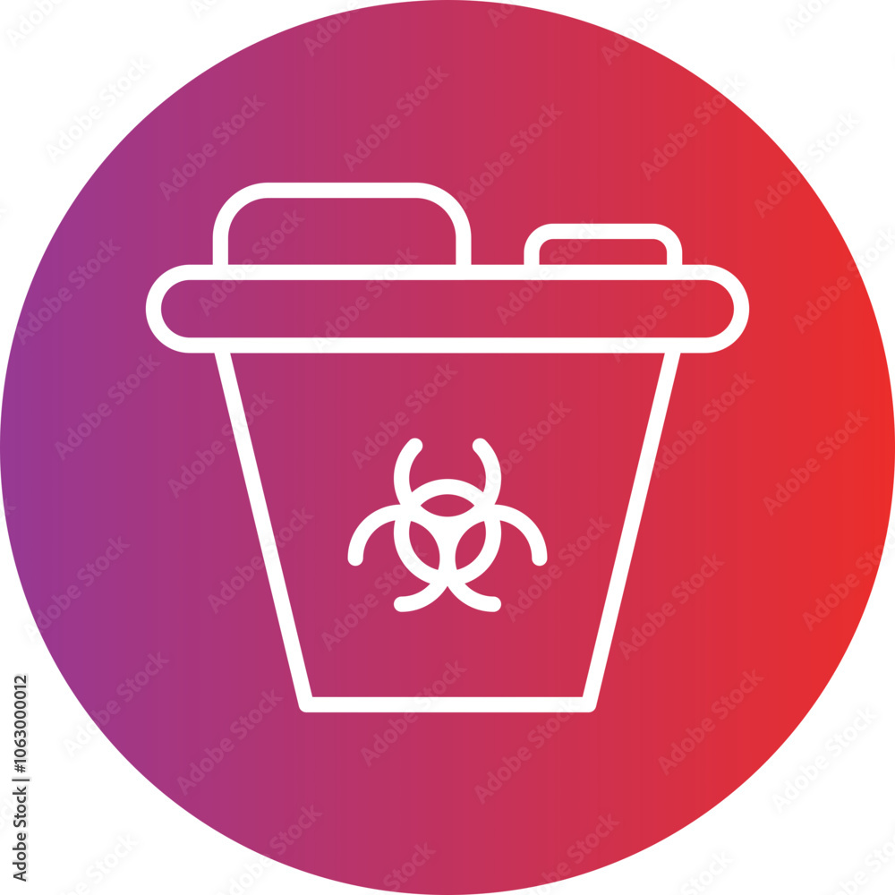 Poster sharps container icon style