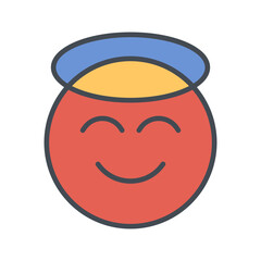 Smiling Face with Halo Vector Icon