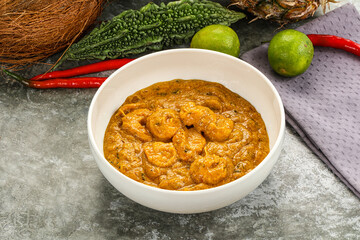 Indian prawn masala with spices