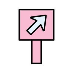 Diagonal Up-Right Arrow Vector Icon