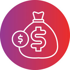 Money Bag icon style