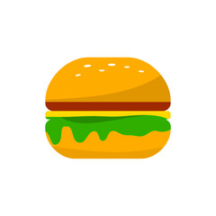 hamburger isolated on white background