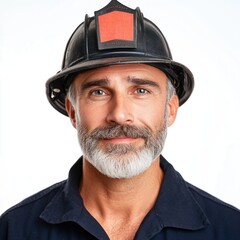 Fototapeta premium American Firefighter Portrait Image