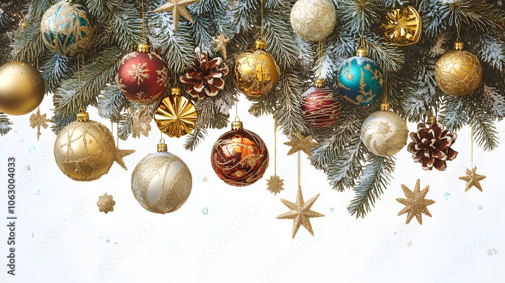 Canvas Prints the original image on the new year theme for a greeting card or elements for design.