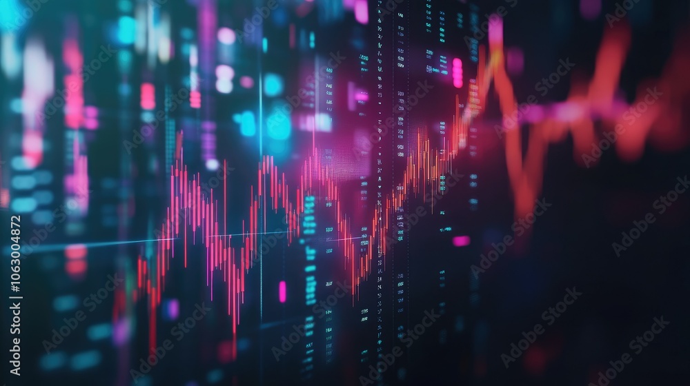Aufkleber vibrant data visualization with colorful graphs and patterns