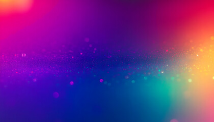 Grainy noisy background, abstract color gradient shape, vibrant glowing magenta purple blue green noise texture banner design