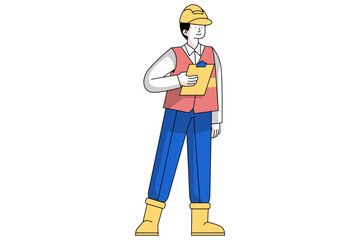 Male Engineer Illustration