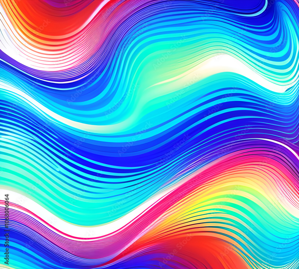 Poster blue and colorful wavy dynamic motion graphics. light motion shape curve. wavy banner template. back