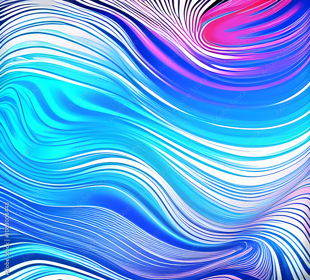 Aufkleber blue and colorful wavy dynamic motion graphics. light motion shape curve. wavy banner template. back