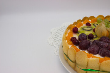 Colorful Fruit Tart Close-Up with Fresh Berries