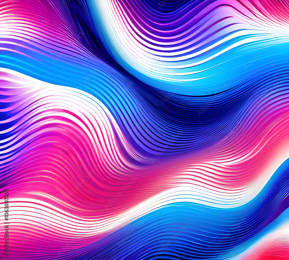 Aufkleber blue and colorful wavy dynamic motion graphics. light motion shape curve. wavy banner template. back