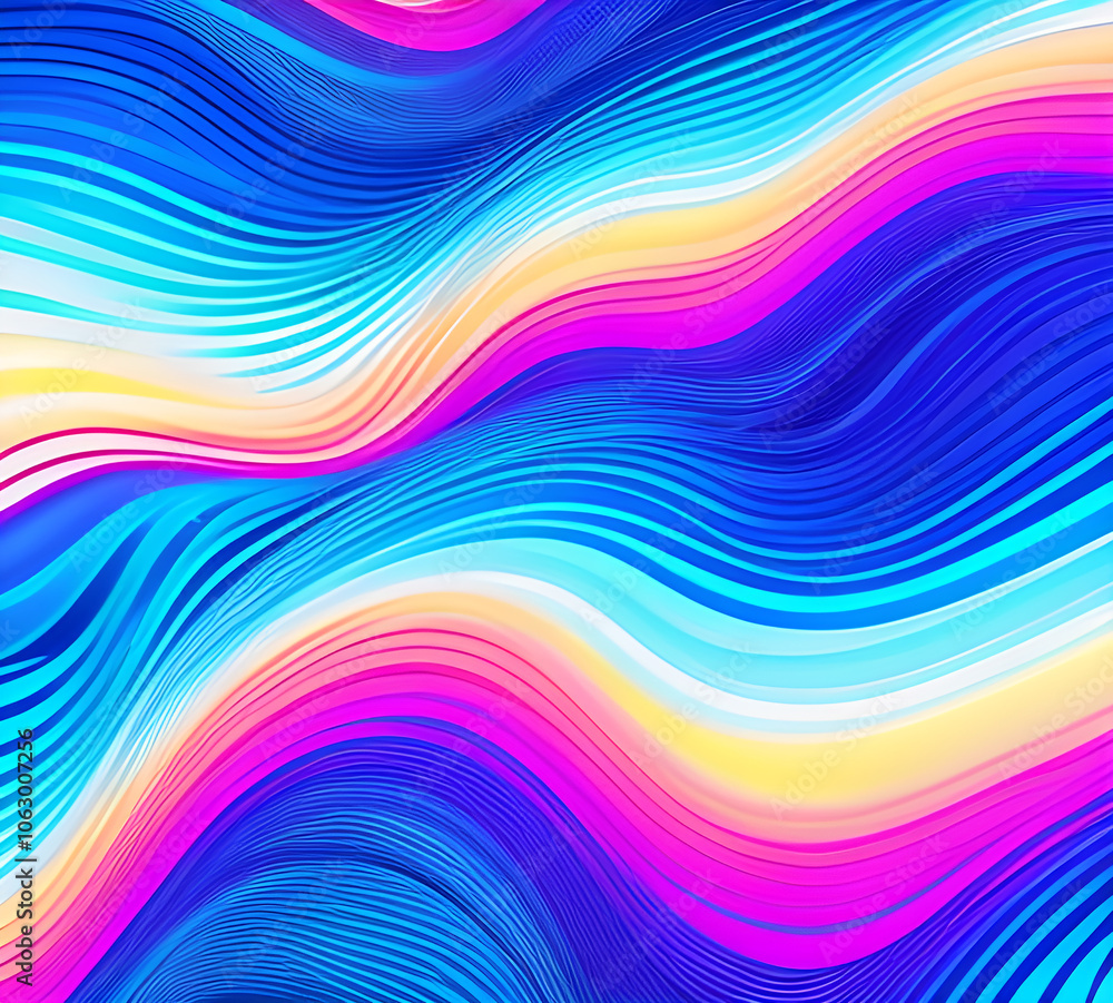 Poster blue and colorful wavy dynamic motion graphics. light motion shape curve. wavy banner template. back