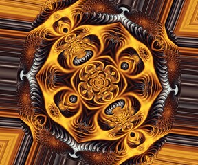 Computer generated abstract colorful fractal artwork
