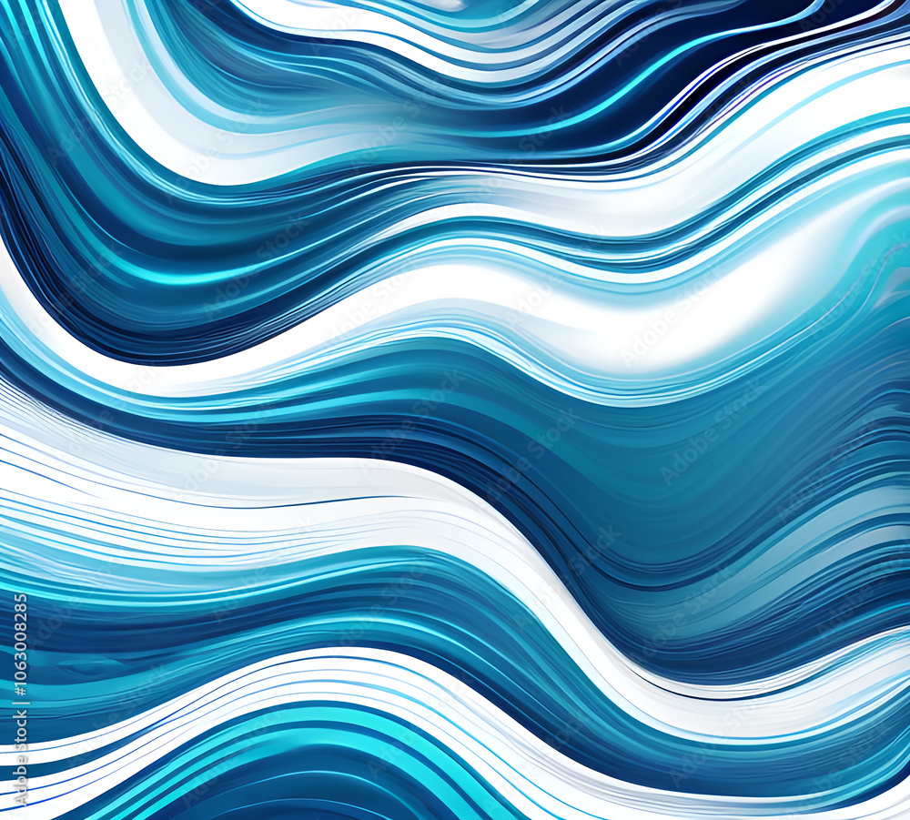 Aufkleber blue and colorful wavy dynamic motion graphics. light motion shape curve. wavy banner template. back
