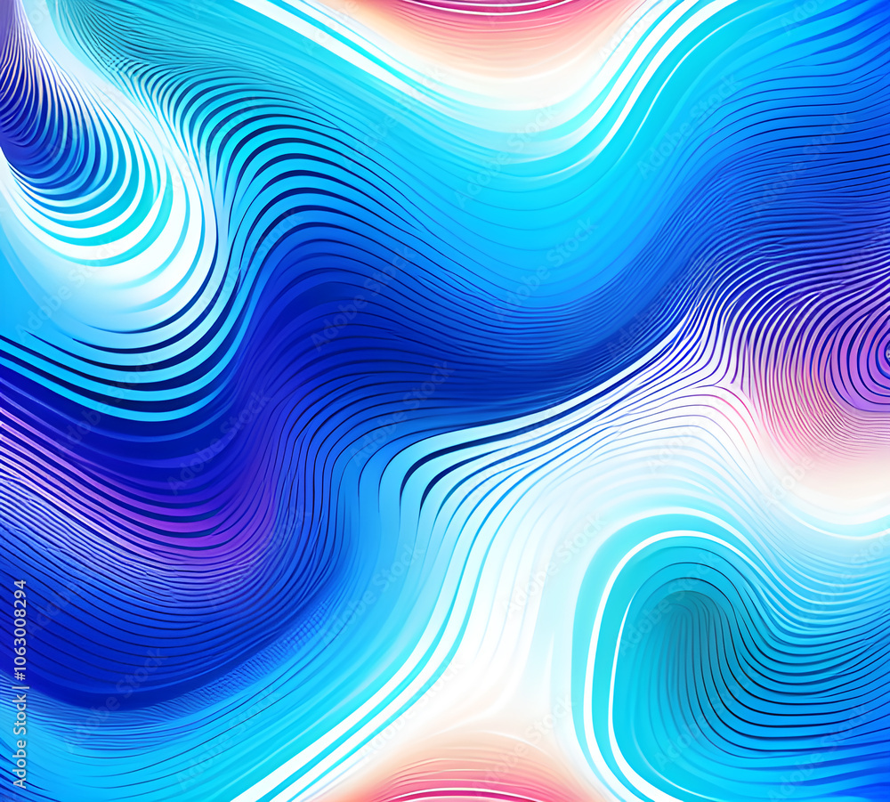 Poster blue and colorful wavy dynamic motion graphics. light motion shape curve. wavy banner template. back