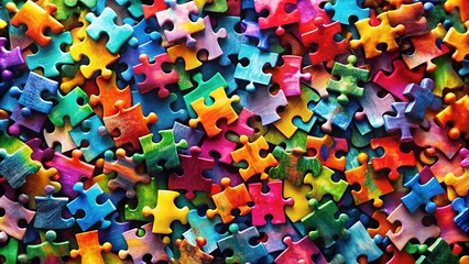 Lively Abstract Puzzle Background tailored for Creative Projects &acirc;&euro;&ldquo; Ideal for Graphics, Web Design, and Printed Applications, enhancing your designs with vivid patterns and colors.