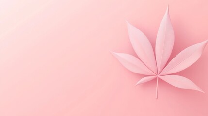 Fototapeta premium Contemporary Pastel Cannabis Leaf Art