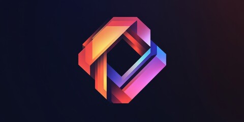 A cool logo with a 3D look, featuring a single capital letter.