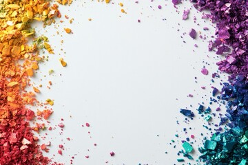 Naklejka premium Colorful paint splashes on white background