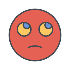 Face with Rolling Eyes Vector Icon