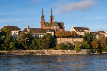 City Skyline Of Basel In Switzerland