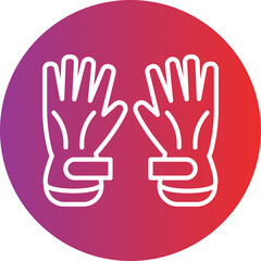 Ski Gloves icon style