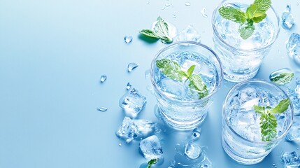 Refreshing Mint Ice Drink for Active Lifestyle