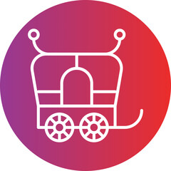 Fototapeta premium Carriage icon style