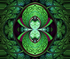 Computer generated abstract colorful fractal artwork