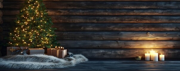 Christmas Tree Rustic Cabin