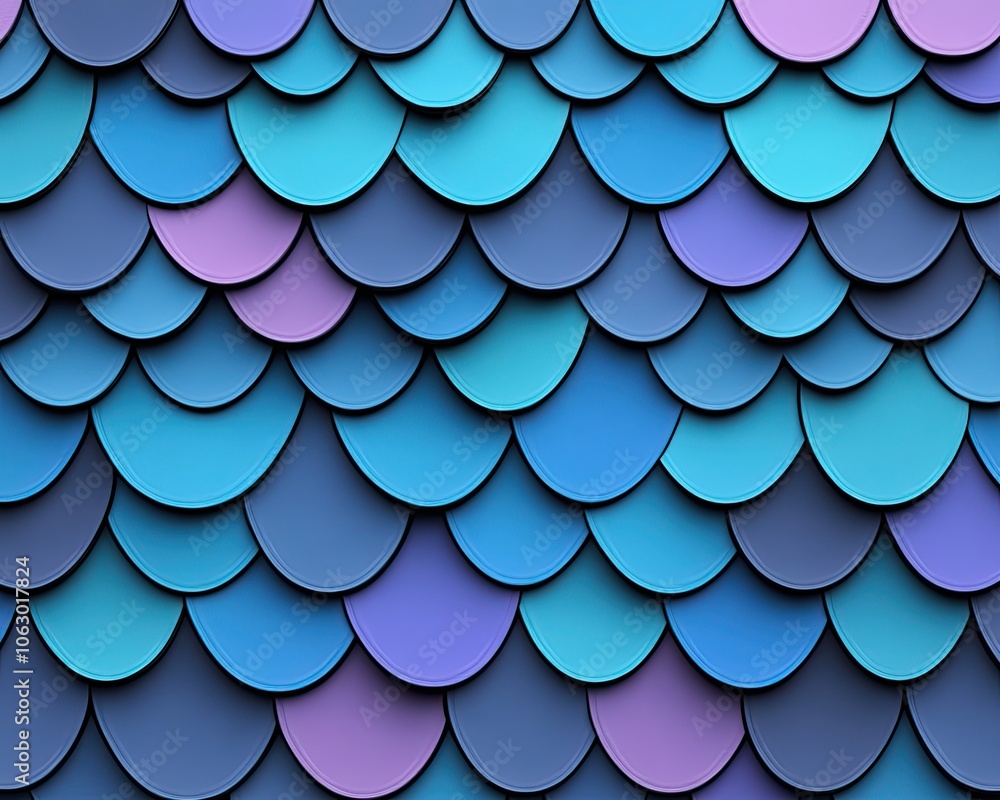 Aufkleber explore the vibrant patterns of scaled textures in ocean-inspired design elements