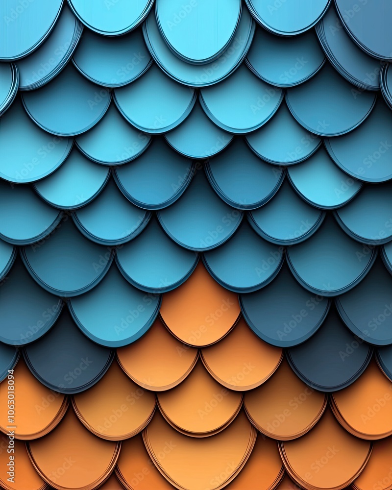 Aufkleber explore the vibrant patterns of overlapping scales in modern design techniques