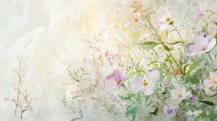 Soft Watercolor Floral Background for Design Projects